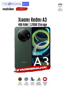 Redmi A3 - 4GB RAM - 128GB Storage - PTA Approved - 12 Months Warranty - Green - The Original Bro Mobiles - TOB41